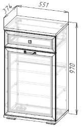 Обувница ОБ-102 Александрия (серия 3)